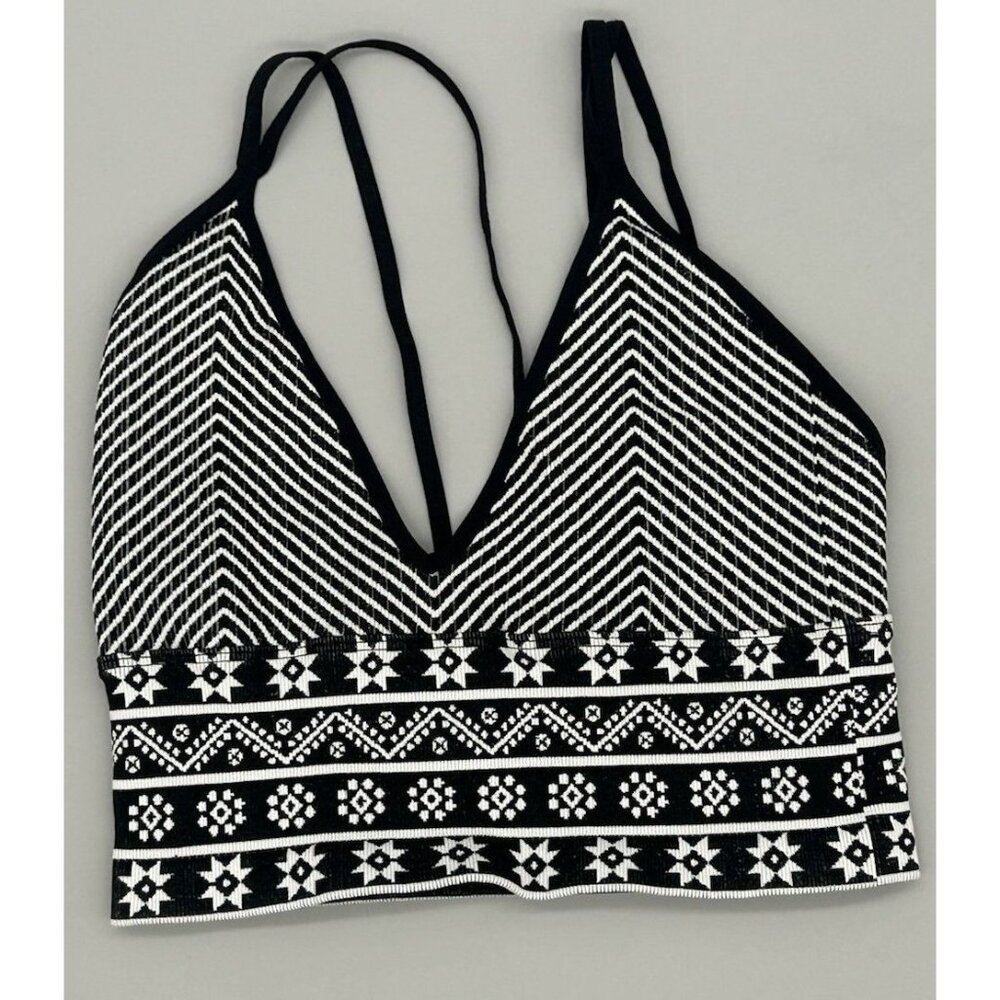 Free People Movement Women’s Sport Top Black And White Size SM